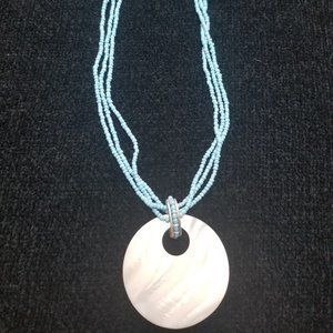 Avon Vintage 2007 Turquoise Seed Bead with Large Shell